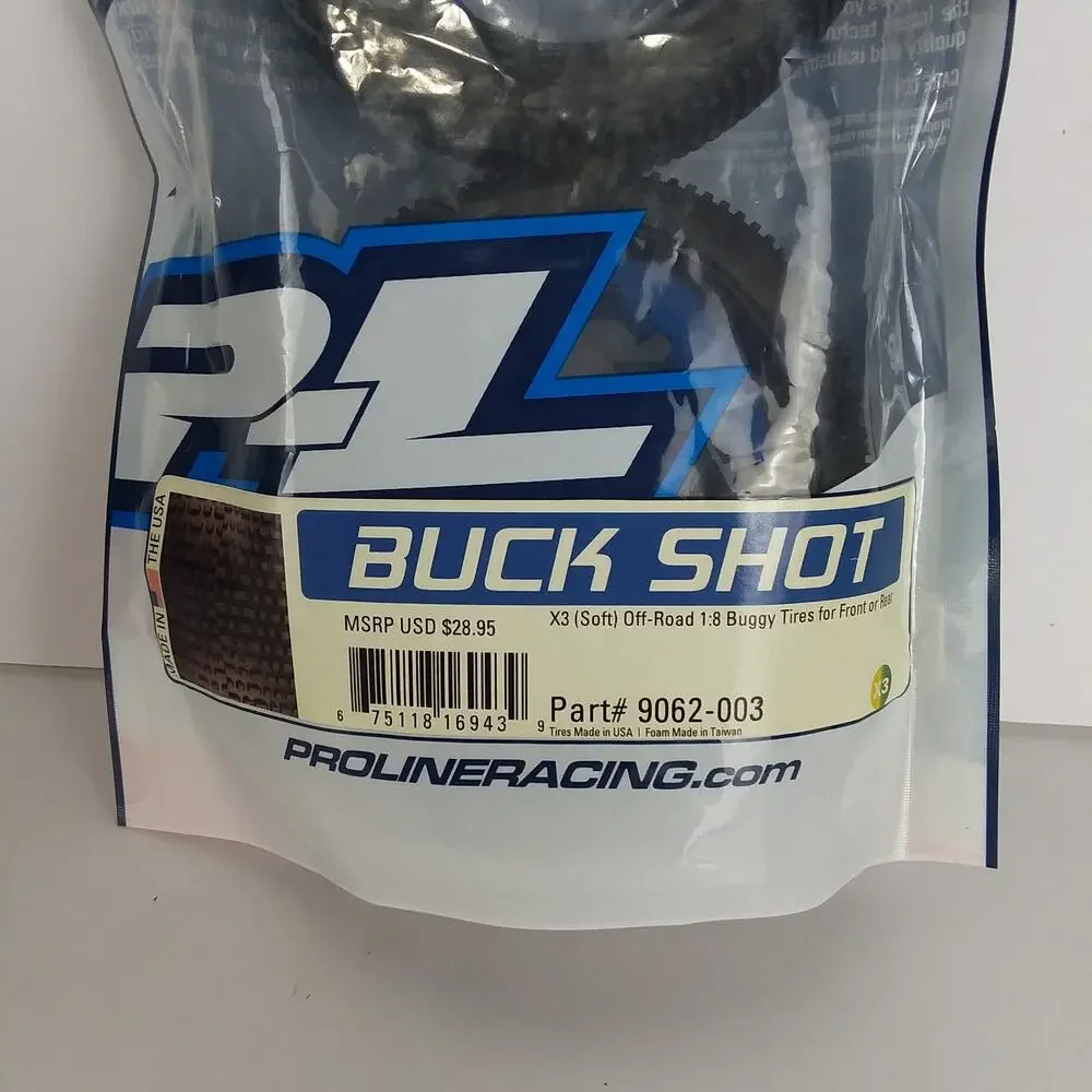Proline Buck Shot X3 Soft Off Road 1:8 Buggy‎ Tires For Front/Rear Part #9062-03